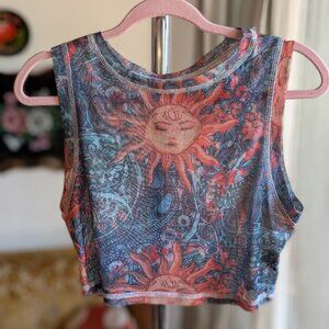 Shein Sheer Celestial Crop Top